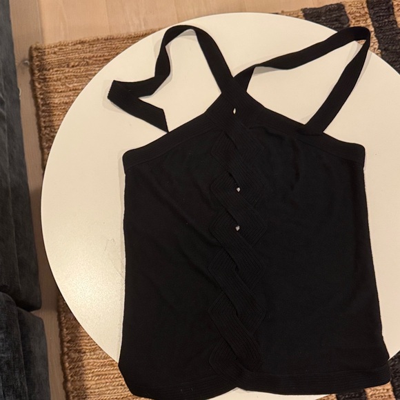 Yves Saint Laurent Rive Gauche Halter Black Top - Picture 6 of 6